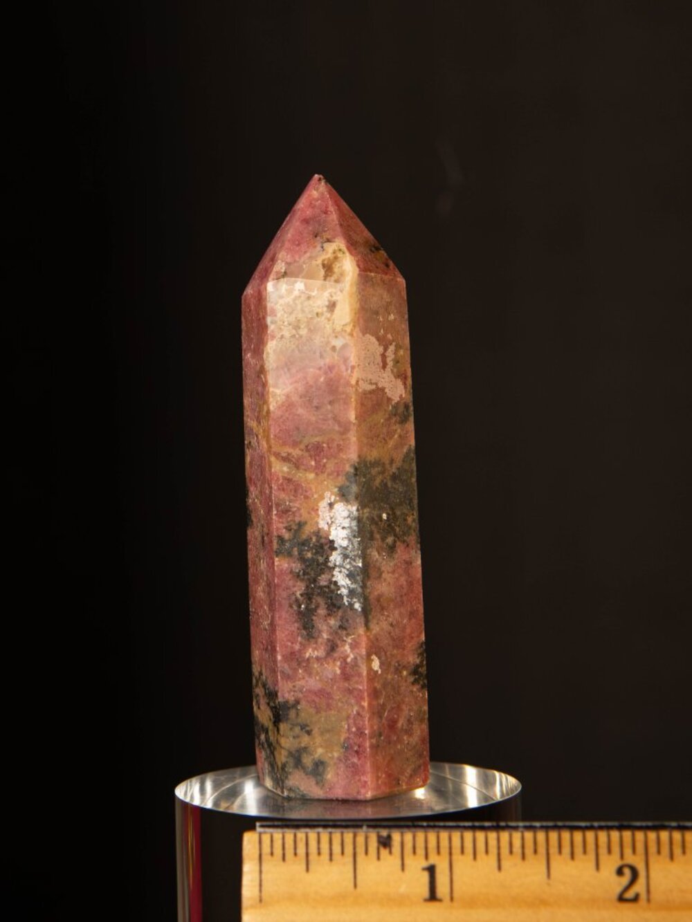 Natural Rhodonite Crystal Tower Point 3.5” - Picture 9 of 9